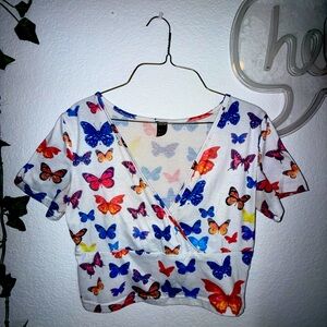 SHEIN Butterfly Print Top – Size M